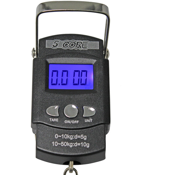 5CORE DIGITAL FISHING SCALE 110LB/50KG HANGING LUGGAGE WEIGHING SCALE - TECHIVE