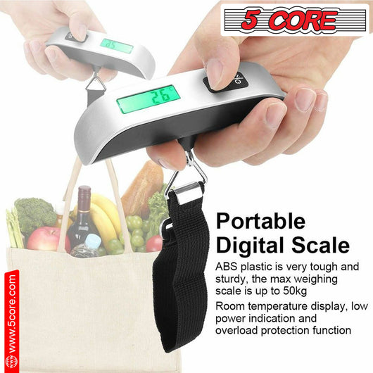 5CORE DIGITAL LUGGAGE SCALE TRAVEL WEIGHT SCALES HANGING BAGGAGE - TECHIVE