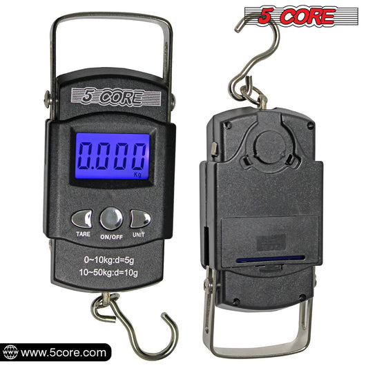 5CORE DIGITAL FISHING SCALE 110LB/50KG HANGING LUGGAGE WEIGHING SCALE - TECHIVE