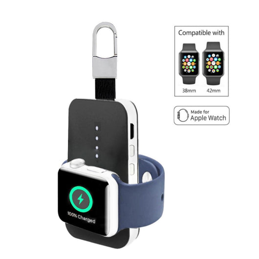 APPLE WATCH WIRELESS CHARGER POWER BANK ON KEY CHAIN - TECHIVE