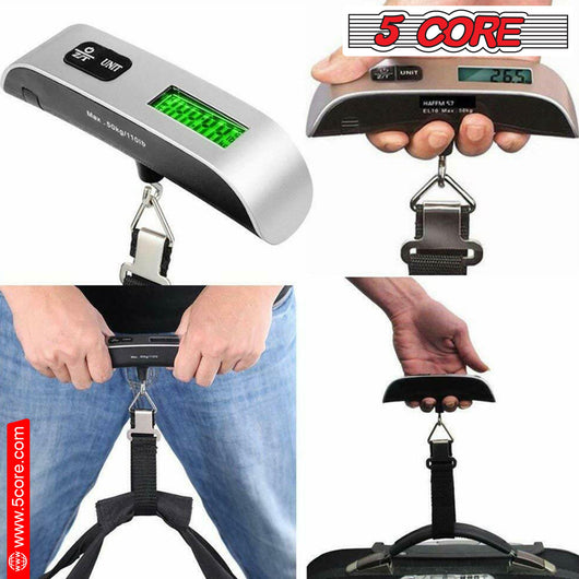 5CORE DIGITAL LUGGAGE SCALE TRAVEL WEIGHT SCALES HANGING BAGGAGE - TECHIVE