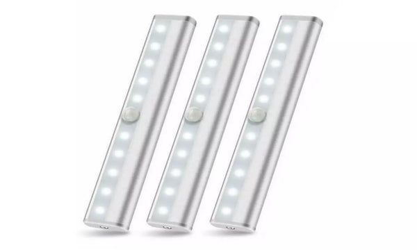 10 LED MOTION SENSOR STICK ON LIGHT BAR (3 0R 6 PACK) - TECHIVE