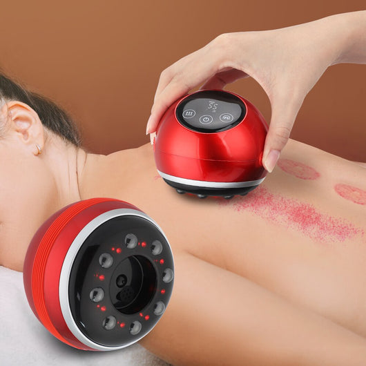 ELECTRIC CUPPING MASSAGER VACUUM SUCTION CUPS RED LIGHT ANTI CELLULITE - TECHIVE