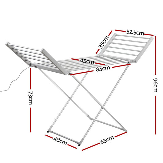 DEVANTI ELECTRIC HEATED TOWEL RAIL CLOTHES RACK WARMER DRYER - TECHIVE