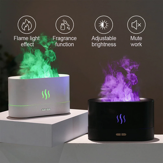 COLOURFUL FLAME AIR HUMIDIFIER USB AROMA DIFFUSER - TECHIVE