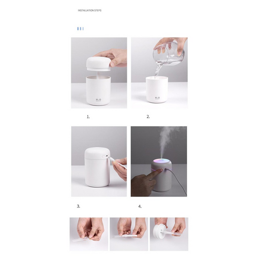 PORTABLE AIR HUMIDIFIER AROMA ESSENTAIL OIL DIFFUSER FOR CAR HOME - TECHIVE