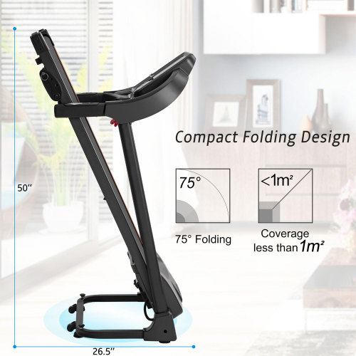 COMPACT EASY FOLDING TREADMILL MOTORIZED RUNNING JOGGING MACHINE - TECHIVE