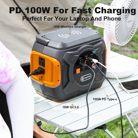 320W PORTABLE EMERGENCY POWER SUPPLY WITH WIRELESS CHARGER - TECHIVE