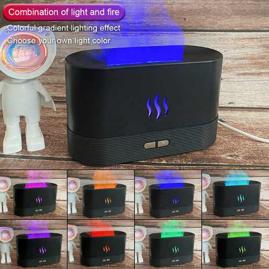 COLOURFUL FLAME AIR HUMIDIFIER USB AROMA DIFFUSER - TECHIVE