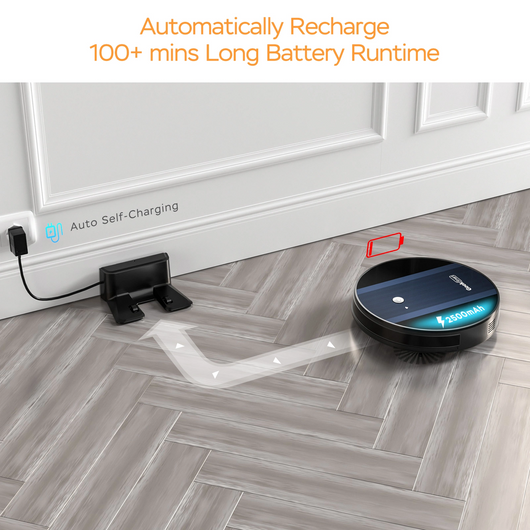 AUTOMATIC SELF-CHARGING SMART APP ROBOT VACUUM CLEANER - TECHIVE