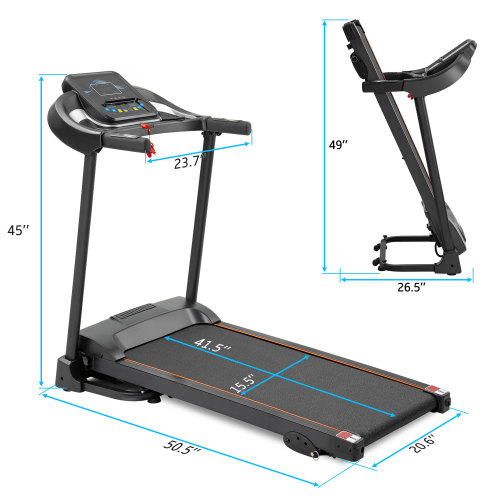 COMPACT EASY FOLDING TREADMILL MOTORIZED RUNNING JOGGING MACHINE - TECHIVE