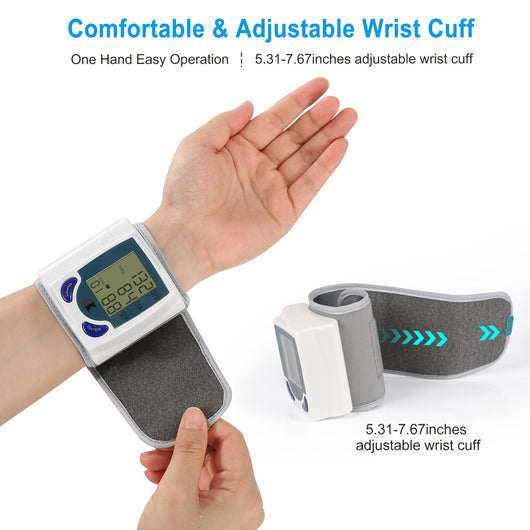 BLOOD PRESSURE MONITOR WRIST DIGITAL HIGH BLOOD PRESSURE CUFF - TECHIVE