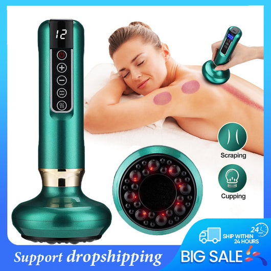 ELECTRIC CUPPSING MASSAGER VCACUUM SUCTION CUPS GUASHA ANTI CELLULITE - TECHIVE