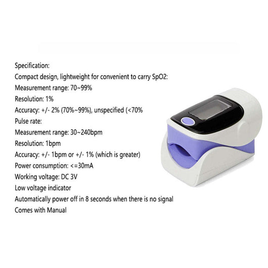 FINGERTIP PULSE OXIMETER & BLOOD OXYGEN SATURATION MONITOR WITH LED - TECHIVE