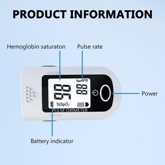 FINGERTIP PULSE OXIMETER BLOOD OXYGEN METER SP02 MONITOR, BLOOD OXYGEN - TECHIVE